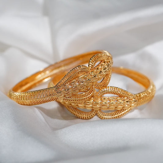 CHANNEL STYLE BANGLES 2PC